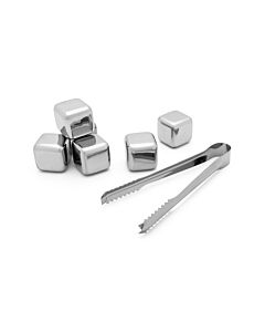 Ice cubes (6 pieces) with tongs s/s