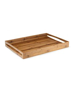 Tray L 55x40x6cm dark bamboo