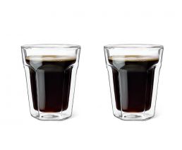 Double walled glass Coffee 220ml s/2