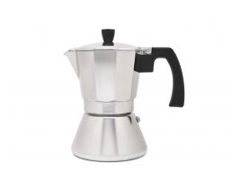 Leopold Vienna Moka Pot Stovetop Coffee Maker, Black, Stainless Steel & Red  on Food52