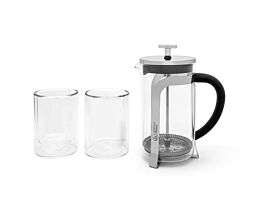 Coffee maker Shiny 600ml + 2 d.w. glasses