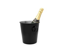 Champagne cooler single walled black