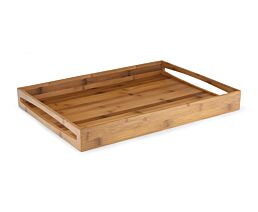 Tray L 55x40x6cm dark bamboo