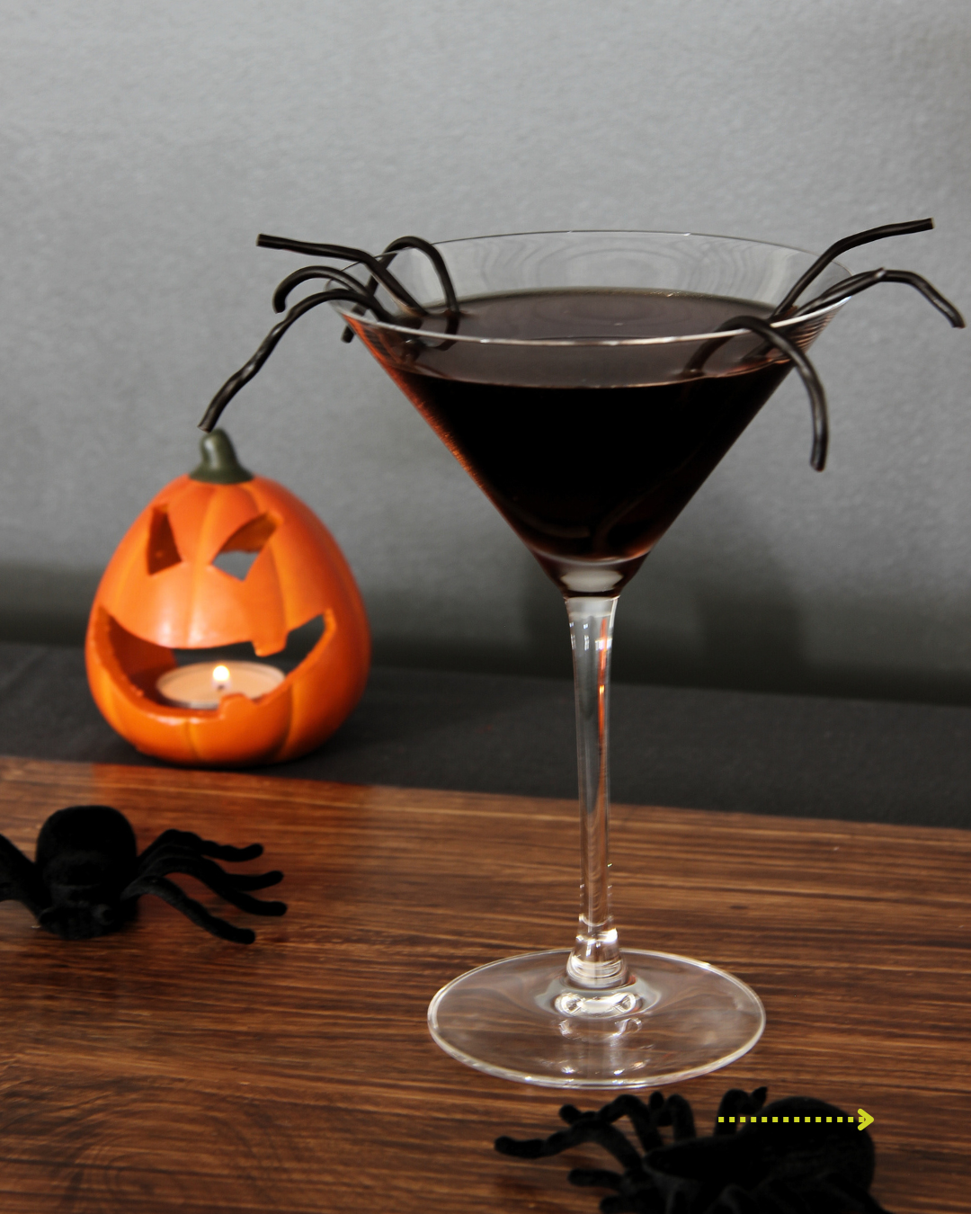 The Black Widow Martini - Halloween Cocktail