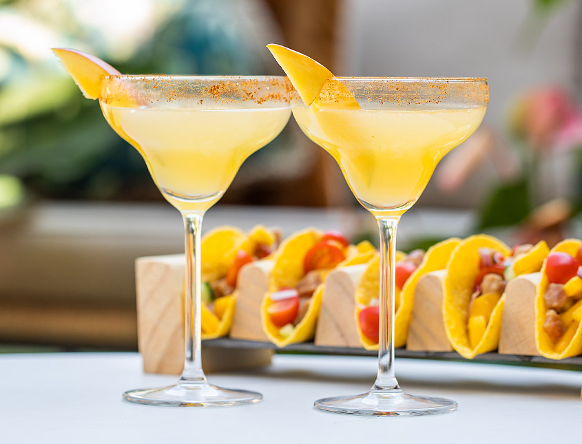 Spicy Mango Margarita & Mexican Ceviche Taco’s